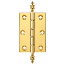 Butt Hinge Urn Finial 76 x 50 mm Brass Copper plated