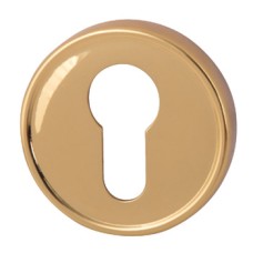 Escutcheons for Euro Profile Cylinder Round Ø 52 mm Zinc Alloy RO14 Gold coloured