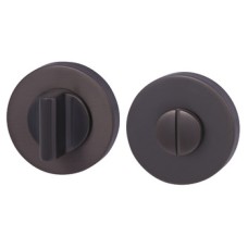 WC Release and Inside Turn Round Ø 52 mm Zinc Alloy RO12 Brushed black nickel