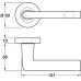 Lever Handles on Round Roses Zinc Alloy Gilman Designed for interior doors Satin nickel