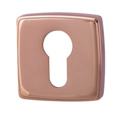 Escutcheons for Euro Profile Cylinder Square 52 x 52 mm Zinc Alloy RO13 Rose coloured