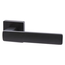 Lever Handles on Square Roses Zinc Alloy Fosil Matt black painted