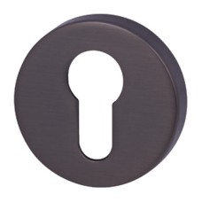 Escutcheons for Euro Profile Cylinder Round Ø 52 mm Zinc Alloy RO12 Brushed black nickel
