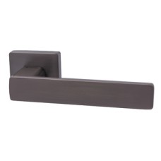 Lever Handles on Square Roses Zinc Alloy Fosil Brushed black nickel