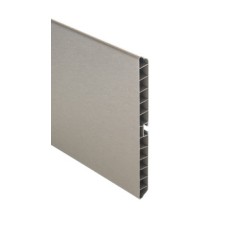 Plinth Panel Stainless Steel Effect PVC Length 3000 mm Brushed matt silver