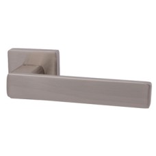 Lever Handles on Square Roses Zinc Alloy Fosil Brushed nickel