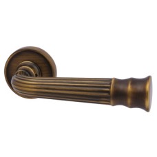 Lever Handles on Round Roses Zinc Alloy Despina Matt antique brass