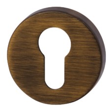 Escutcheons for Euro Profile Cylinder Round Ø 52 mm Zinc Alloy RO12 Matt antique bronze