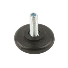 Base Leveller with M8 x 22 mm Threaded Bolt Plastic Black Ø 39 mm base height 11 mm