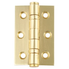 Butt Hinge Ball Bearing Steel Length x width: 76 x 51 mm electro brassed