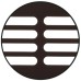 Ventilation Grille for Recess Mounting Height 80 mm Recessed Height 66 mm Flange Depth 15 mm With 40 x 7.5 mm Oval Slots Arranged in Parallel Ventilation area 118 cm2 length 500 mm flange length 478 mm dark bronze F5