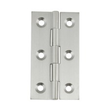 Butt Hinge 64 x 35 mm Brass Satin chrome
