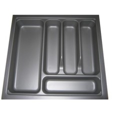 Plastic Cutlery Insert Depth 431mm Slate Grey to Suit Matrix Box A Drawer Systems For cabinets with 18/19 mm board thickness Width 1124 mm for cabinet width 1200 mm