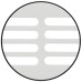 Ventilation Grille for Recess Mounting Height 80 mm Recessed Height 66 mm Flange Depth 15 mm With 40 x 7.5 mm Oval Slots Arranged in Parallel Ventilation area 118 cm2 length 500 mm flange length 478 mm silver F1