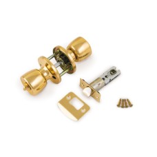 Door Knob Set Privacy Lock Steel Polished brass