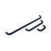 D Pull Handle Zinc Alloy Fixing Centres 64-320 mm Curly Matt black - fixing centres 160 mm