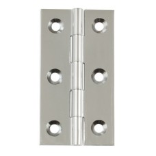 Butt Hinge 64 x 35 mm Brass Polished chrome