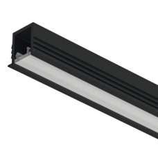 Aluminium Profile for Recess Mounting Loox5 LED Flexible Strip Lights 1104 Length 3000 mm depth 11.5 mm diffuser width 8 mm Black