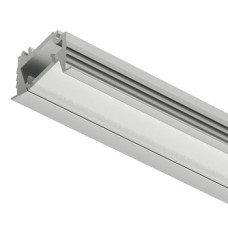 Aluminium Profile for Recess Mounting Loox5 LED Flexible Strip Lights 1106 Length 3000 mm depth 16.9 mm diffuser width 11 mm Silver coloured