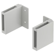 Rear Panel Holder for Lateral Panel for VIS Internal Pulls Matrix Box P For 92 mm drawer side height and panel Silver