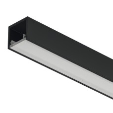 Aluminium Profile for Surface Mounting Loox5 LED Flexible Strip Lights 2102 Length 3000 mm depth 12 mm diffuser width 11 mm Black