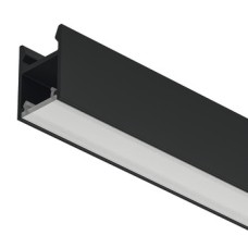 Aluminium Profile for Surface Mounting Loox5 LED Flexible Strip Lights 2103 Length 3000 mm depth 18 mm diffuser width 11 mm Black