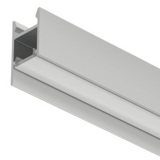 Aluminium Profile for Surface Mounting Loox5 LED Flexible Strip Lights 2104 Length 3000 mm depth 18 mm diffuser width 11 mm Silver coloured