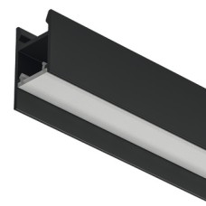 Aluminium Profile for Surface Mounting Loox5 LED Flexible Strip Lights 2104 Length 3000 mm depth 18 mm diffuser width 11 mm Black
