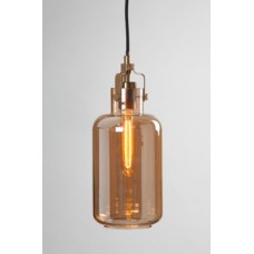 LED Ceiling Pendant Dome Rated IP20 Ø 160 mm 1 Light William Mains voltage Antique brass champagne glass