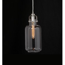 LED Ceiling Pendant Dome Rated IP20 Ø 160 mm 1 Light William Mains voltage Satin nickel clear glass