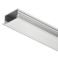 Aluminium Profile for LED Flexible Strip Lights Loox 1190 To suit Loox LED flexible strip lights Recess mounted with frosted cover depth 6.5 mm