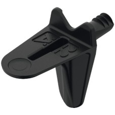 Shelf Support Plug in for Ø 3 mm Holes Load Capacity 75 kg Zinc Alloy With twin grooves black passivated
