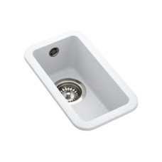 Sink Half Bowl Rangemaster Paragon Igneous Granite Crystal white