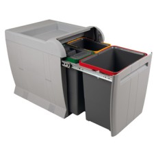City Pull Out Waste Bin for Hinged Door Cabinets 2 x 8 litres 1 x 18 litres
