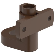 Catch Hooks Top and Bottom Espagnolette Plastic Left hand brown