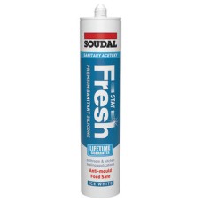 Acetoxy Silicone Stay Fresh Soudal Ice white