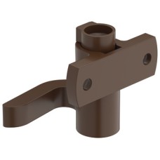 Catch Hooks Top and Bottom Espagnolette Plastic Right hand brown