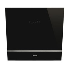 Sloped Chimney Hood 600 mm Smeg Linea KV26N - Black glass with stainless steel trim