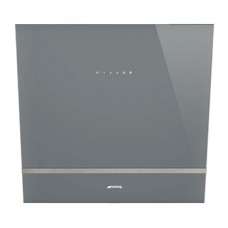 Sloped Chimney Hood 600 mm Smeg Linea KV26S - Silver glass with stainless steel trim