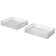 Swing Out Corner Storage Classic Chrome Linear Wire Baskets Vauth-Sagel VS COR Fold For cabinet width: 800 mm For door width: 400 Left hand