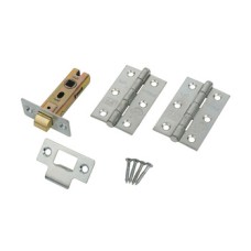 CE7 Mortice Latch Bolt with 3 Hinge Pack Zinc plated
