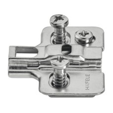 Mounting Plate Cruciform with Pre-Mounted Euro Screws Häfele Metalla 310 For quick fixing hinges Height 0 mm