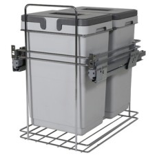 Pull Out Waste Bin Over Extension Kombi 2 x 20 litre bins for cabinet width: 400 mm