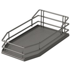 Swing Out Larder Unit Premea Lava Grey Solid Base and Wire Baskets VS TAL GATE N Complete set centre mounting height adjustable full extension Installed height: 1700 - 1950 mm for cabinet width: 300 mm
