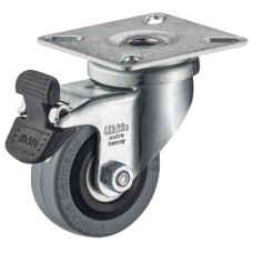 Single Wheel Castor Swivel with or without Brake Wheel Ø 50-75 mm Plate Fixing Screw-on plate or M10 threaded bolt Wheel Ø 50 mm Load capacity: 40 kg