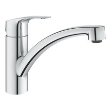 Mixer Tap Single Lever Low Spout Grohe Via Contemporary Polished chrome