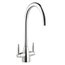 Mixer Tap Dual Lever Smeg Miro Polished Chrome