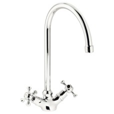 Mixer Tap Dual Lever C-Spout Abode Burford Polished chrome - AT2170