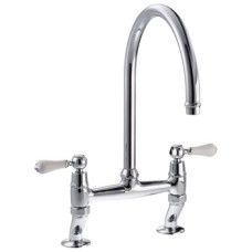 Tap Traditional Bridge C-Spout Abode Ludlow Polished chrome - AT1029