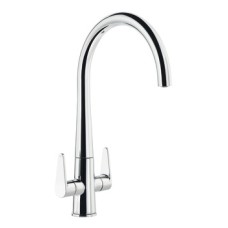 Mixer Tap Dual Lever C-Spout Abode Coniq R Polished chrome - AT2123